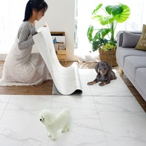휴팡 단면 4T 폴딩형 강아지매트[미끄럼방지 슬개골보호 애견매트] 소형 70x180cm, 스노우마블