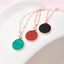 준쥬얼리 14K 파티써클 천연석+천연다이아 목걸이
