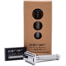 Parker 안전 면도기 Parker 94R quot;Heftyquot; 양날 안전 면도기, 단색, 한 사이즈