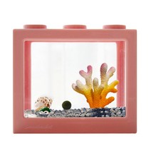 세남자바스켓 언더더씨 국산 마리모 DIY 세트 키우기-마리모(소), 옐로우핑크산호+흰자갈50g파란자갈50g