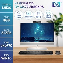 HP 엘리트원 870 G9 AIO 6K804PA 12세대 i5-12500 윈10프로 27인치 일체형 올인원 PC, i5-12500/8GB/512GB/WIN10 Pro