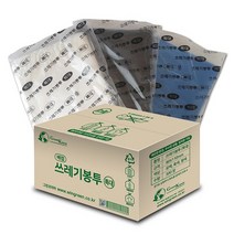배접 쓰레기봉투 (대) 흰색/검정색/청색 500장 ( 76x94cm /75리터 ), 검정색
