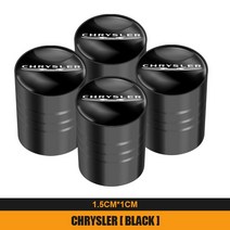 자동차부품 4Pcs 금속 타이어 밸브 모자 자동차 공기 줄기 커버 크라이슬러 300c 보이저 타운 국가 그랜드, 05 Black A