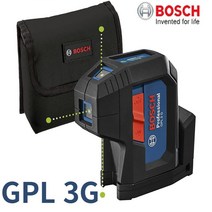 오리지널 보쉬 프로페셔널 5 포인트 레이저 GPL 5G 셀프 레벨링 레벨 (그린 작동 범위: 최대 30 m 파우치), GPL 3 G, GPL 3 G