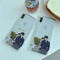 [바보사랑] [호환용] 아이폰X/XS dadomi 개나리꽃 커플 아이폰큐브케이스, 기종선택:아이폰XSMAX / 디자인선택:그림, 상세 설명 참조