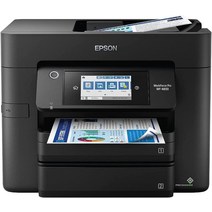 Epson Workforce Pro WF-4833 무선 올인원 컬러 잉크젯 프린터 블랙 - 프린트 스캔 복사 팩스 - 4.3인치 LCD 25ppm 4800 x 2400dpi