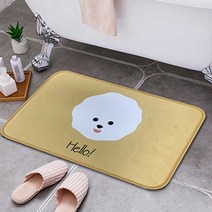 강아지 얼굴 러그 예쁜 욕실 주방 베란다 데코 매트 집인테리어러그, 02_LET