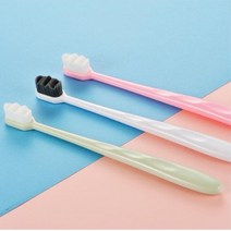 극세사칫솔 만모솔 만모칫솔 다모솔 초미세칫솔 만모치솔 미세모솔 치위생 잇몸 브러시 직선 흰색, 곡선그린