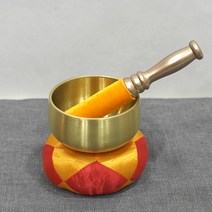 황동 좌종 8.5cm - 방석포함 싱잉볼 명상종 요가종 수행용품 힐링테라피 릴렉스종, 단품
