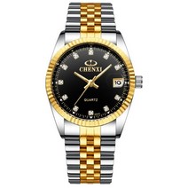 손목시계 커플 예쁜 CHENXI럭셔리 브랜드 여자 시계 남자 방수 캘린더 쿼츠 손목 풀 스틸 및 1 개