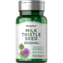 Piping Rock 밀크씨슬 실리마린 3000mg 100캡슐, 1개, 100정