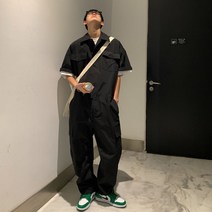 점프수트 슈트 멜빵바지 어버롤 전술바지 커플룩 데님