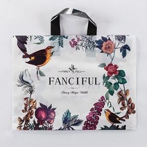꽃새 쇼핑백 50장 1set 매장 비닐 쇼핑 봉투, 대50*40cm