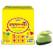 6입(별 눈꽃 하트 꽃송이 코스모스 곰)_모양펀치세트1_[종이나라]_대 AD7B, 상세페이지 참조