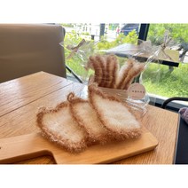 예쁨뜨개질 식빵수세미 10개 세트 한겹 수제 아크릴 손뜨개 선물세트 핸드메이드 집들이 개업 선물용, 1세트 10개 토스트포장