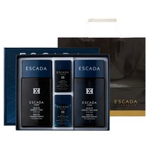 에스까다 남성 퍼펙트 블루 EX 미백+주름 2종 선물세트 + 쇼핑백 어버이날 연말 명절 세트 남성화장품 스킨 로션 남자화장품 아빠선물, 1세트 + 쇼핑백