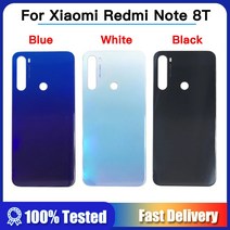 저무리 Xiaomi redmi를위한 뒤 유리 표지 주 8T 건전지 문 주거 note8t를위한 접착 성 스티커, 03 Blue