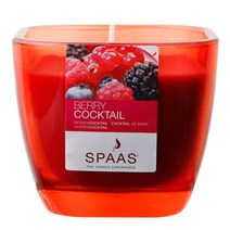 테라스 사각 컬러 유리컵 향초 SPAAS 30시간연소, 01 베리 칵테일