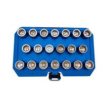 [정품] JEUCLEL 20PCS 포르쉐 VW Touareg 용 휠 잠금 너트 키 키트 Scoket 어댑터 세트 도난 방지 러그 제거 도구 나사 제거제 1488093