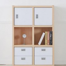 깊은책장 틈새책꽂이 거실서재 G3107 6칸 멀티 800 4colors 오픈 공간분리 수납, 화이트