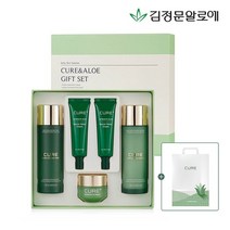 [김정문알로에] 큐어 기초 4종 화장품 선물세트, 1세트