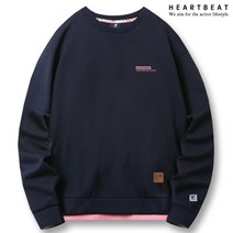 하트비트 노젤스 레이어드 맨투맨 오버핏 긴팔티셔츠 커플룩 단체복 남자 여자 남여공용 커플티 빅사이즈 단체티