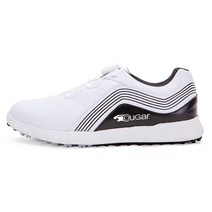 신발 끈을 꼬아 남성 골프화 회전이 없다 방수 미끄럼 방지 신발을 고정 못 박고 있다. 운동화 심플