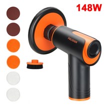 무선 광택기 차량용 차량광택기 셀프광택무선 왁싱 차량 전동 폴리셔 기계 1800Rpm 속도 조절 가능 대리, [02] 148W Orange
