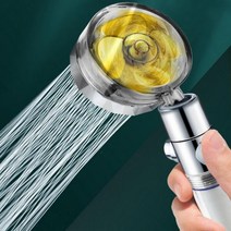 또바요 샤워기 헤드 교체 회오리 욕실 샤워 물줄기 고압 수압 상승 절수 회전 샤워기 샤워헤드 필터, 1개