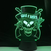 3D 홀로그램 팬 프로젝터 디스플레이 Guns N Roses LED Lamp Usb 룸, 컨트롤러로