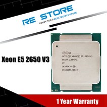 i77700k IntelXeon E5 2650 V3 프로세서 SR1YA 2.3Ghz 10 코어 105W 소켓 LGA 20113 CPU, 한개옵션0