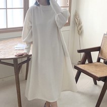 [해이주] 니트 시보리 훌 원피스