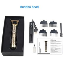 헤어 트리머 이발사 헤어 클리퍼 무선 헤어 커팅 머신 수염 트리머 면도기 전기 면도기 남성 면도기, 부처 머리