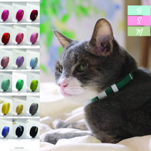 컬러크레이지 패브릭 고양이 목걸이 강아지 이름표 면 아기 인식표 노령견 소형 중형 대형견, 갈색가죽사각, 13WELLOW