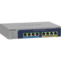 NETGEAR 8포트 Ultra60 PoE 멀티기가비트 이더넷 플러스 스위치 (MS108EUP) - 매니지드 PoE++ 4개 및 230W 데스크탑 또는 벽 마운트, 8 Port 8xPoE+ 123W