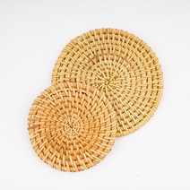 클라드카카 고급라탄 티코스터 컵받침대