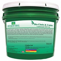 Renewable Lubricants Bio-Chain and Cable ISO 46 Lubricant Oil 5 Gallon Pail null, 1, yellow