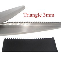 원단 재단기 전동 칼 23.5cm 지그재그 재봉 컷 양재 재단사 가위 핑킹 가위 가죽, 삼각형3mm
