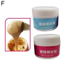 견고한 2PCS 타일 수리 붙여 넣기 키트 욕실 욕조 샤워 도구 세트 벽 유리 섬유 도자기 세라믹 수정 균열, 06 beige