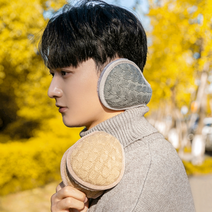 에스썸 남녀공용 방한 니트 귀도리 밍크 귀마개, 다크그레이