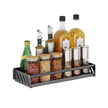 ANYOU 무볼트 철재 주방 양념통선반 무타공 벽걸이, 선반 탈부착 50cm