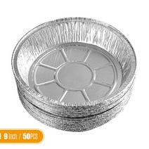 법랑트레이 식판 밀폐용기 스텐20/50pcs 일회용 알루미늄 호일 타트 팬 에어 프라이어 특수 용지 피자 주석, 한개옵션1