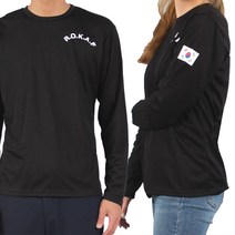 후아미 쿨드라이 공군 ROKAF 검정 긴팔 로카티 군인티셔츠 군용티셔츠 티셔츠