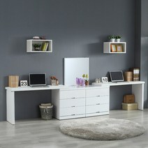 쑤리르 3단 와이드 듀얼 멀티 콘솔, 오크화이트