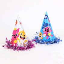 핑크퐁 꼬깔모자 1개 랜덤 파티용품 생일 축하 파티소품 고깔모자