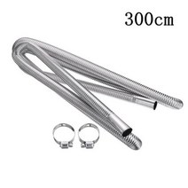 보일러배관 보일러 호스 배관 자재 덕트 60/100/200/300cm 자동차 에어 주차 히터 파이프 튜브 배기 머플러 소음기 베바스토 디젤 히터용 295237, 중국_300cm