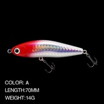 베이스트랩TEKNIK-싱킹 인공 미끼 70mm 14g 바다 탑워터 연필 VIB Minnow 3D Eyes Wobbler Bass 파이크, 01 A_01 70mm-14g