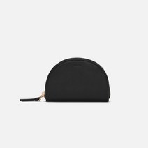 로서울Half moon card zip wallet Black