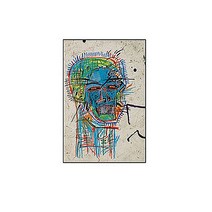 Jean-Michel Basquiat 장 미쉘 바스키아 작품 / 호텔 카페 거실에 걸면 좋은 캔버스 그림액자 20, 밝은우드