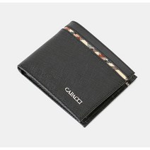[CAPACCI] 남성용 소가죽 사피아노 베이직 반지갑 블랙 남자지갑 선물 CPWBMA01